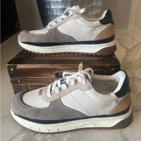 Madewell Kickoff Trainer Sneakers in Grey and Cream Multi - Picture 4 of 7
